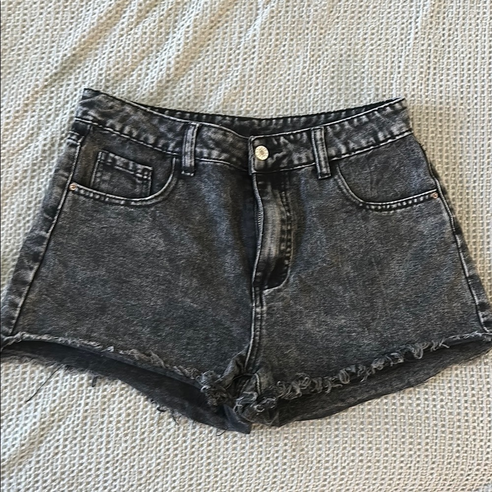 Black Denim Women's Shorts